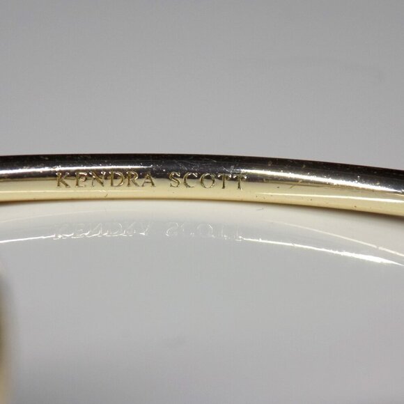 Kendra Scott Mother of Pearl Cuff Bracelet Gold-tone Faceted Teardrop Stones - Picture 2 of 9